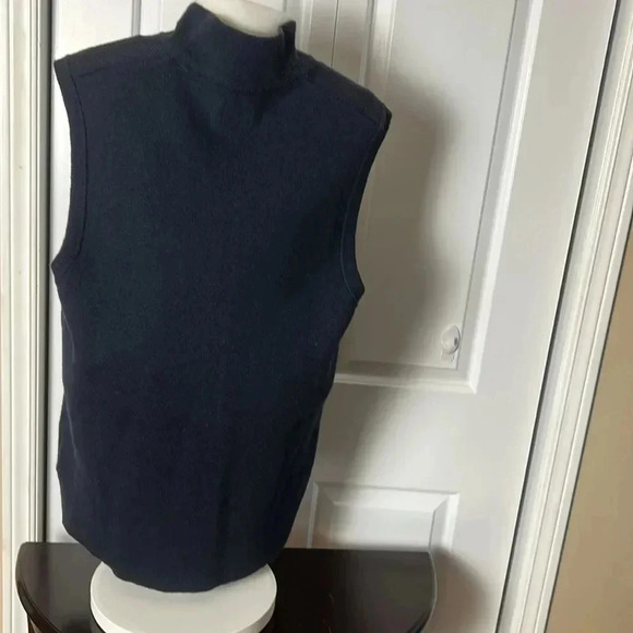 Y2K  vtg NWT LOUIS RAPHAEL vest ,men SM,blue wool blend vest,front zip.EC - Picture 5 of 12